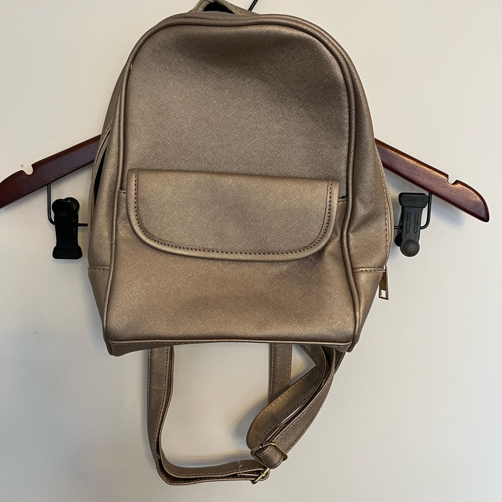 FREE with any purchase- Tan gold mini Backpack